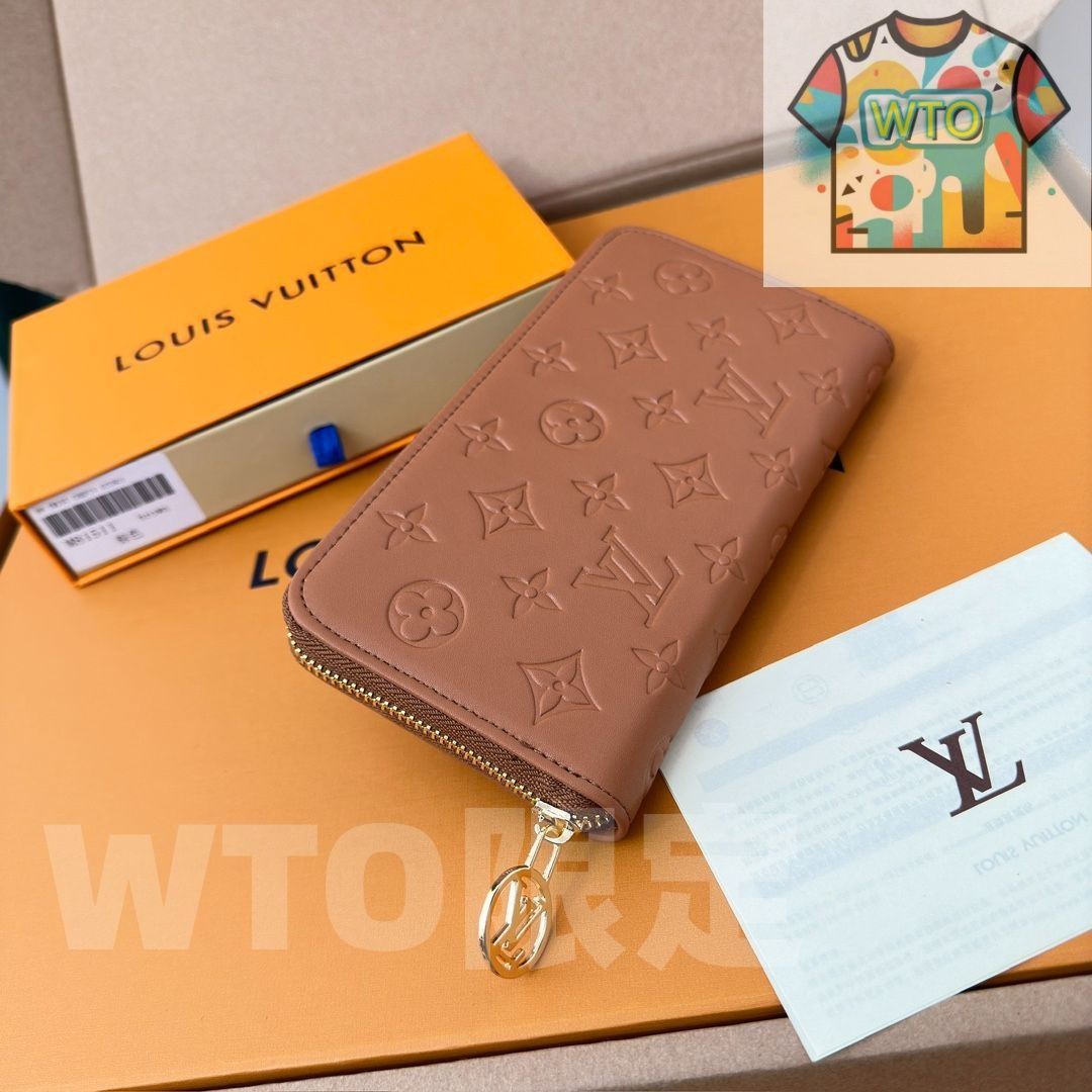 LVルイ・ヴィトン/財布はパッドMonogramエンボス模様の小羊の皮