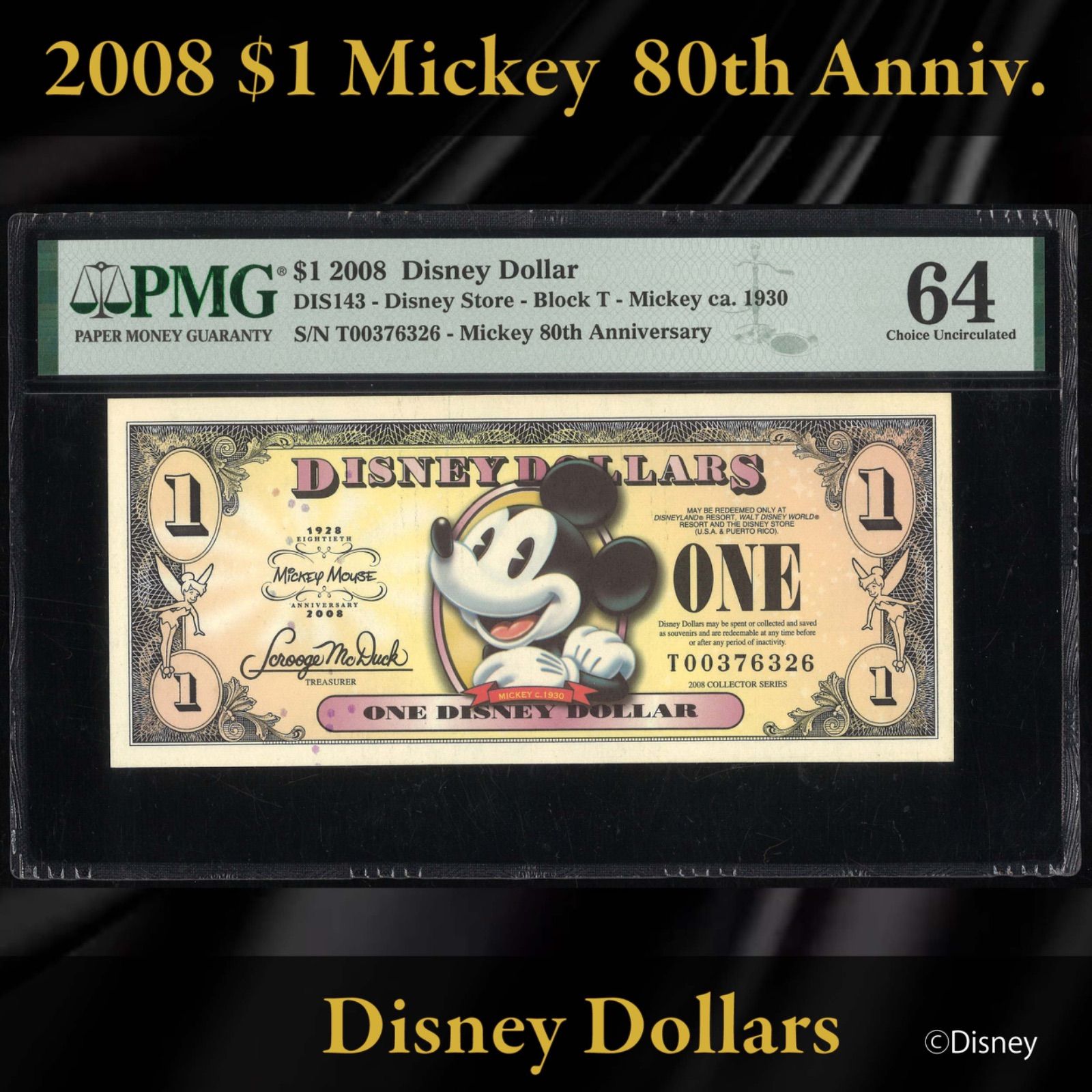 ディズニーダラー 　20周年記念　2007年　シンデレラ　10ダラー ディズニーダラー 20周年記念 2007年 シンデレラ 10ダラー