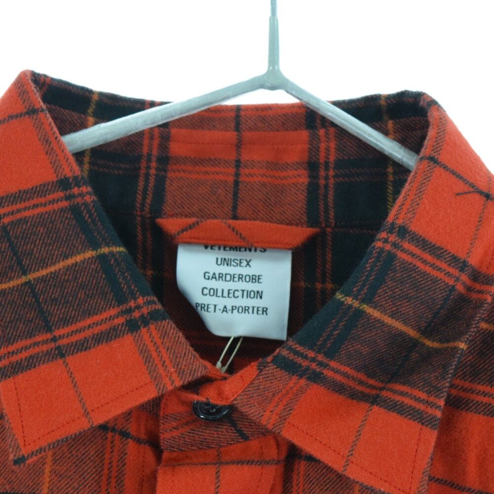 VETEMENTS (ヴェトモン) MY NAME IS VETEMENTS SLEEVELESS FLANNEL 