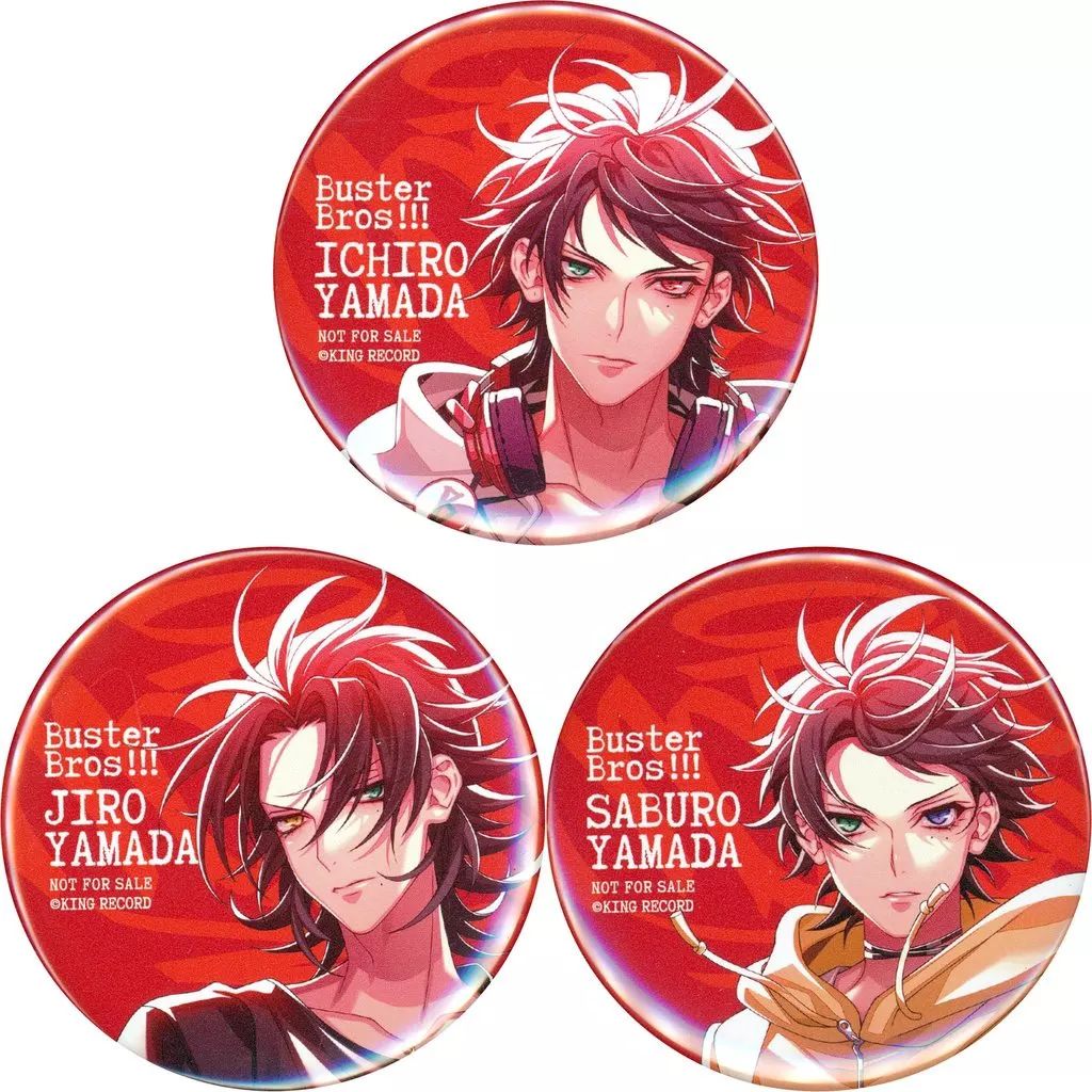 中古】バッジ・ビンズ Buster Bros!!! 丸缶バッジ3個セット 「CD