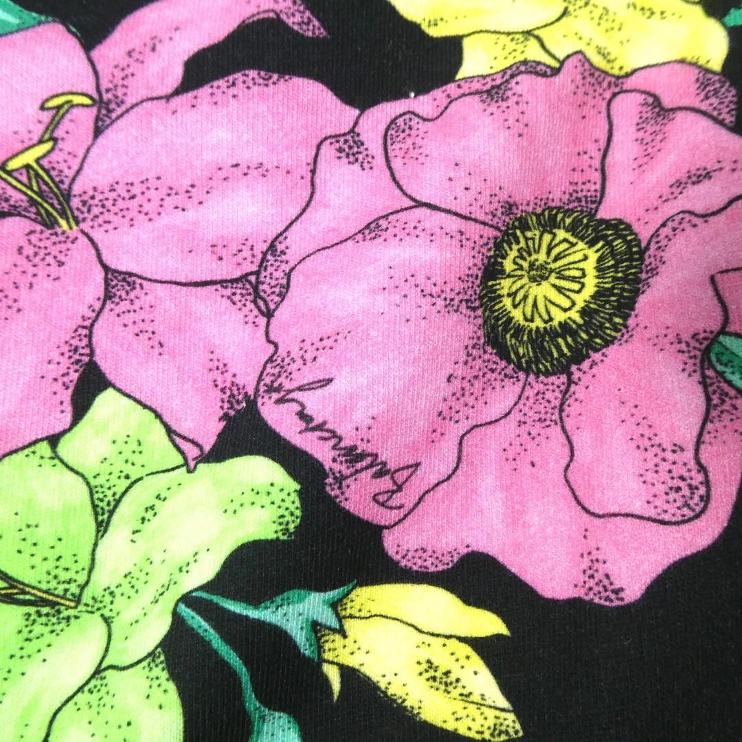 BALENCIAGA - 美品 BALENCIAGA 花柄 総柄 クルーネック 半袖 Tシャツ カットソー 美品 BALENCIAGA バレンシアガ Tシャツ カットソー 花柄 総柄 クルー