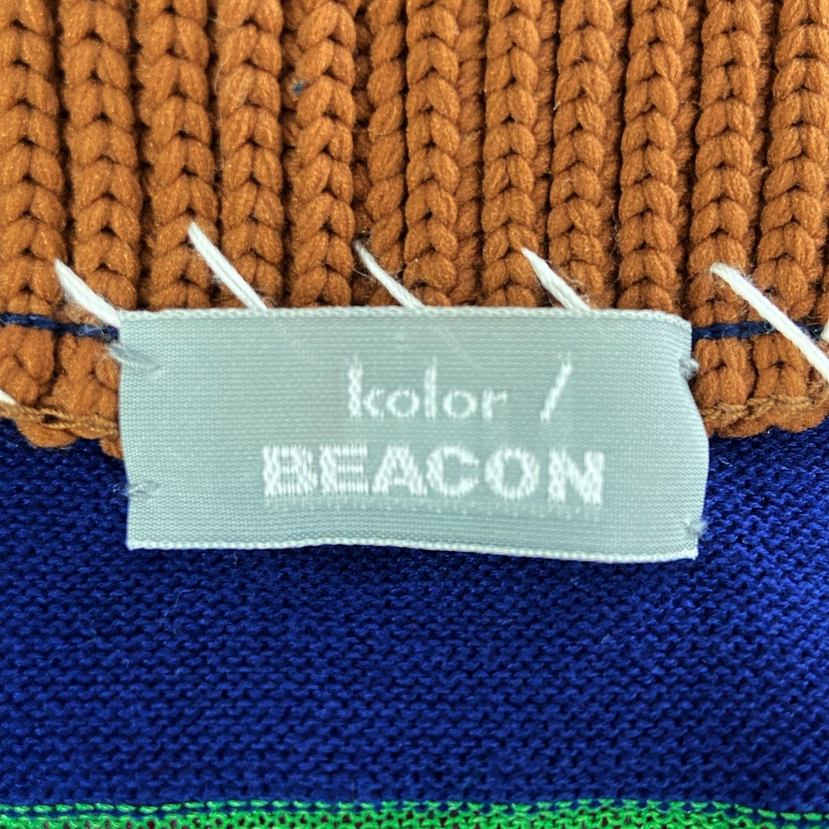 Beacon カーディガン kolor kolor beacon 違い kolor BEACON カラー ビーコン 22SS ボーダーショールカラーニットカーディガン ネイビー IT2ZGYPLP5Z0