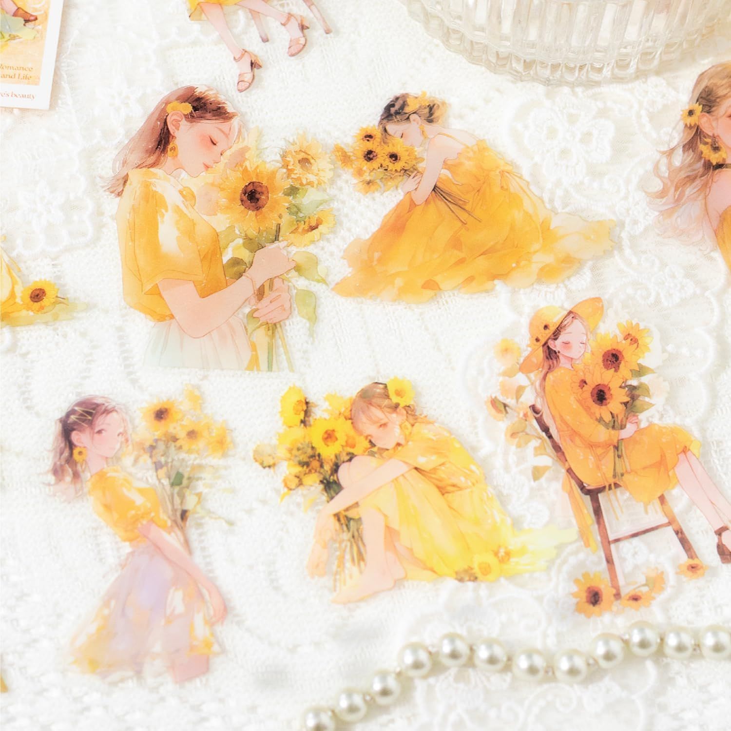 Alideco 120枚 シール フレークシール コラージュ 素材