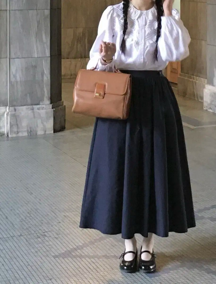 スカート ネイビー