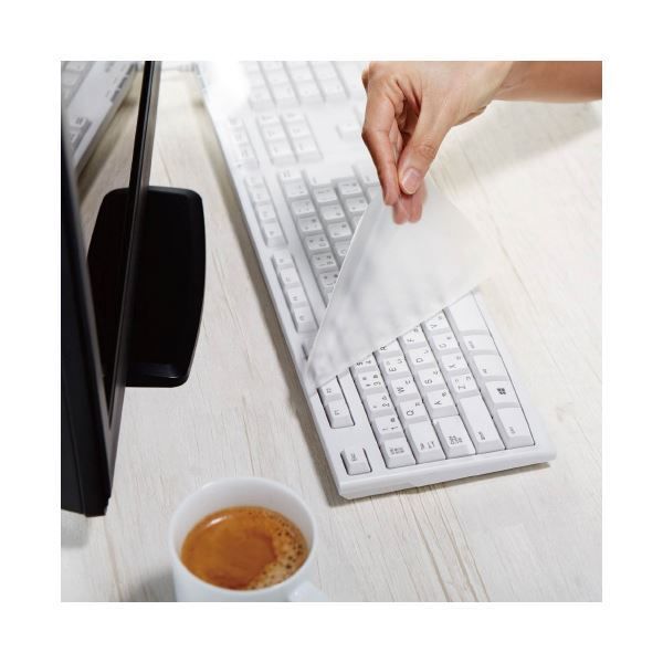 (まとめ) エレコム キーボードカバー 大型ノートPC用 PKU-FREE4 