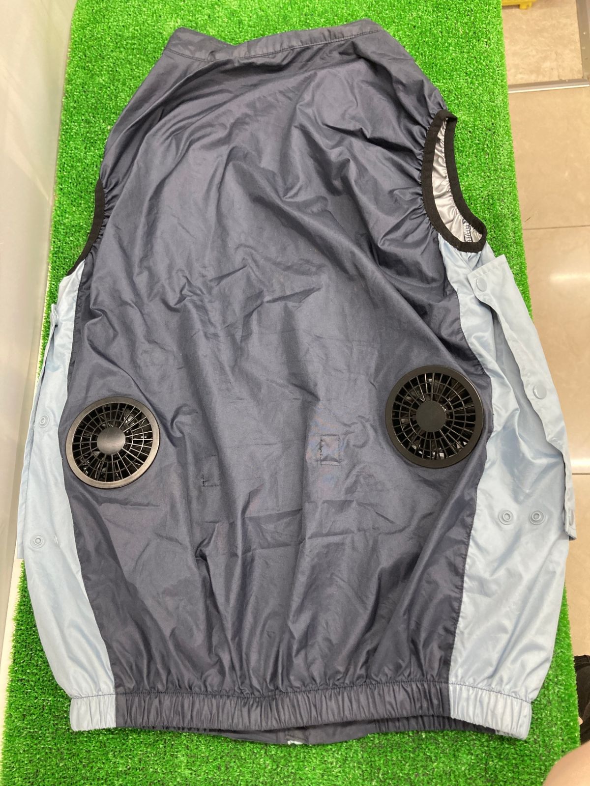 【中古品】【0922】山真 ベスト空調服Lサイズ ファン×2バッテリアダプタセット IT1KXPY3FY3Y