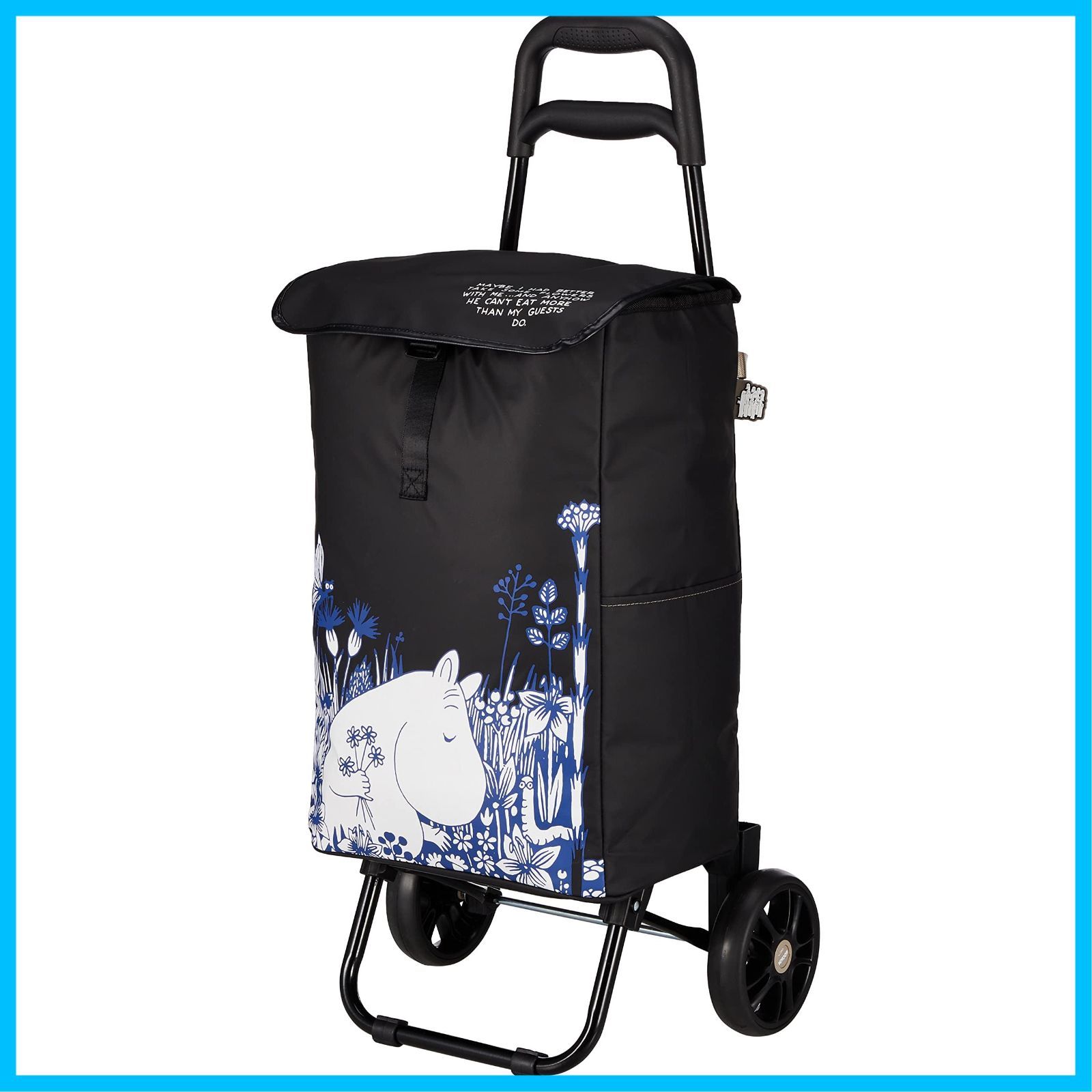 エコカ EcoCa 4輪ショッピングカート 黒 折りたたみ式 取外し可能