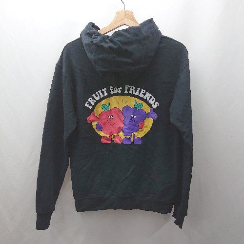 ◇ ⊇ FRUIT OF THE ROOM 長袖 刺繍背面プリントプルオーバー