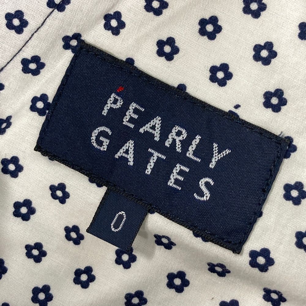 丈夫な サイズ 0 PEARLY GATES パーリーゲイツ モデル ストレッチ ロングパンツ 総柄 ネイビー系 240101414561 ゴルフウェア レディース ストスト