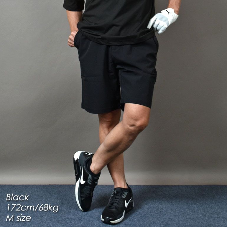 CPG ゴルフ ショートパンツ ブラック サイズ2 新品【COMONGOLF/コモンゴルフ】バックプリントゴルフショート