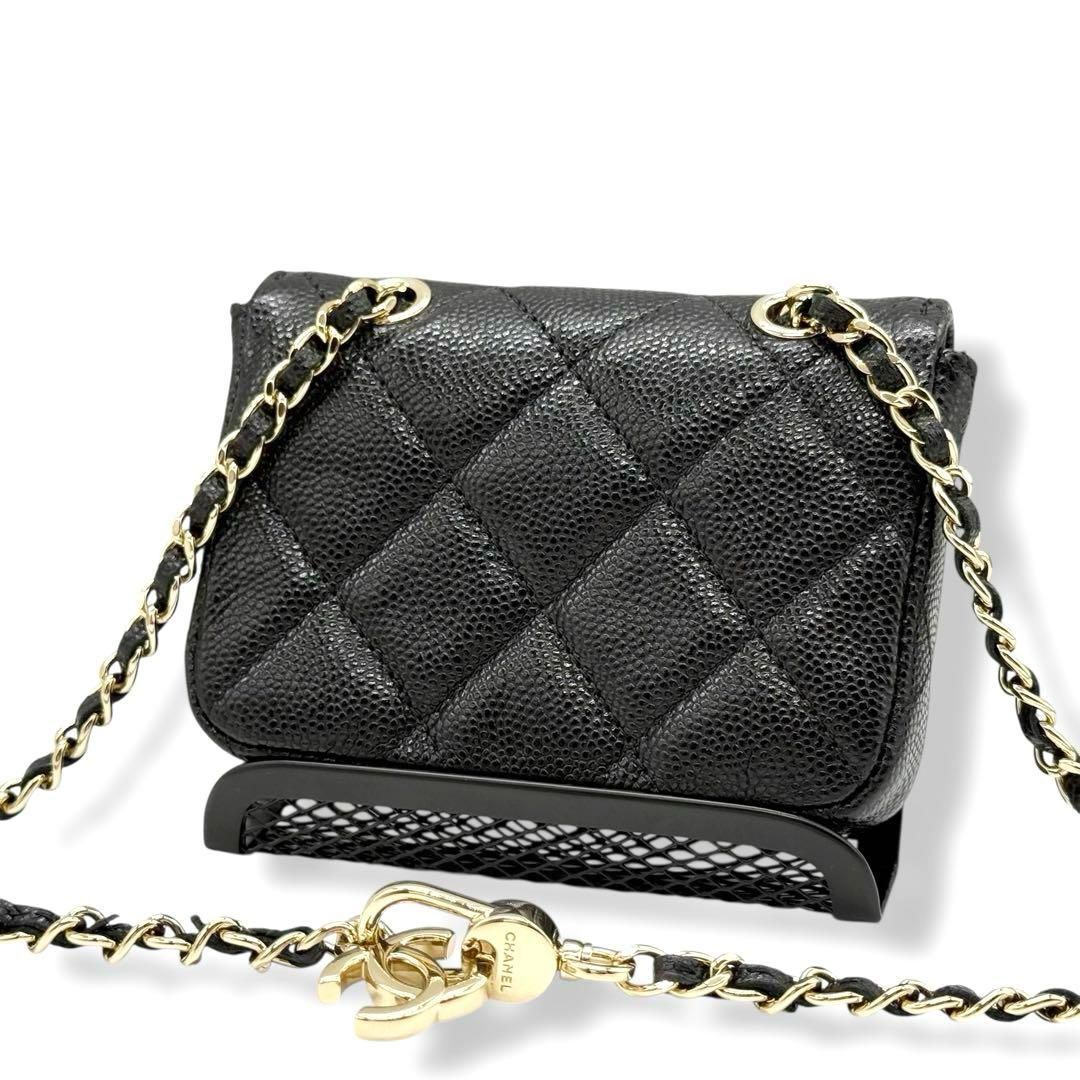 シャネル 2way ベルトバッグ キャビアスキン マトラッセ 3785 DECORATOM_COM_BR