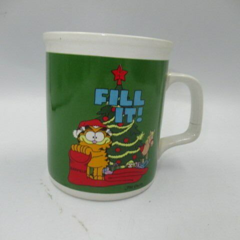 ビンテージ1978年Garfield ガーフィールドマグカップコップクリスマスサンタクロースぬいぐるみ人形フィ