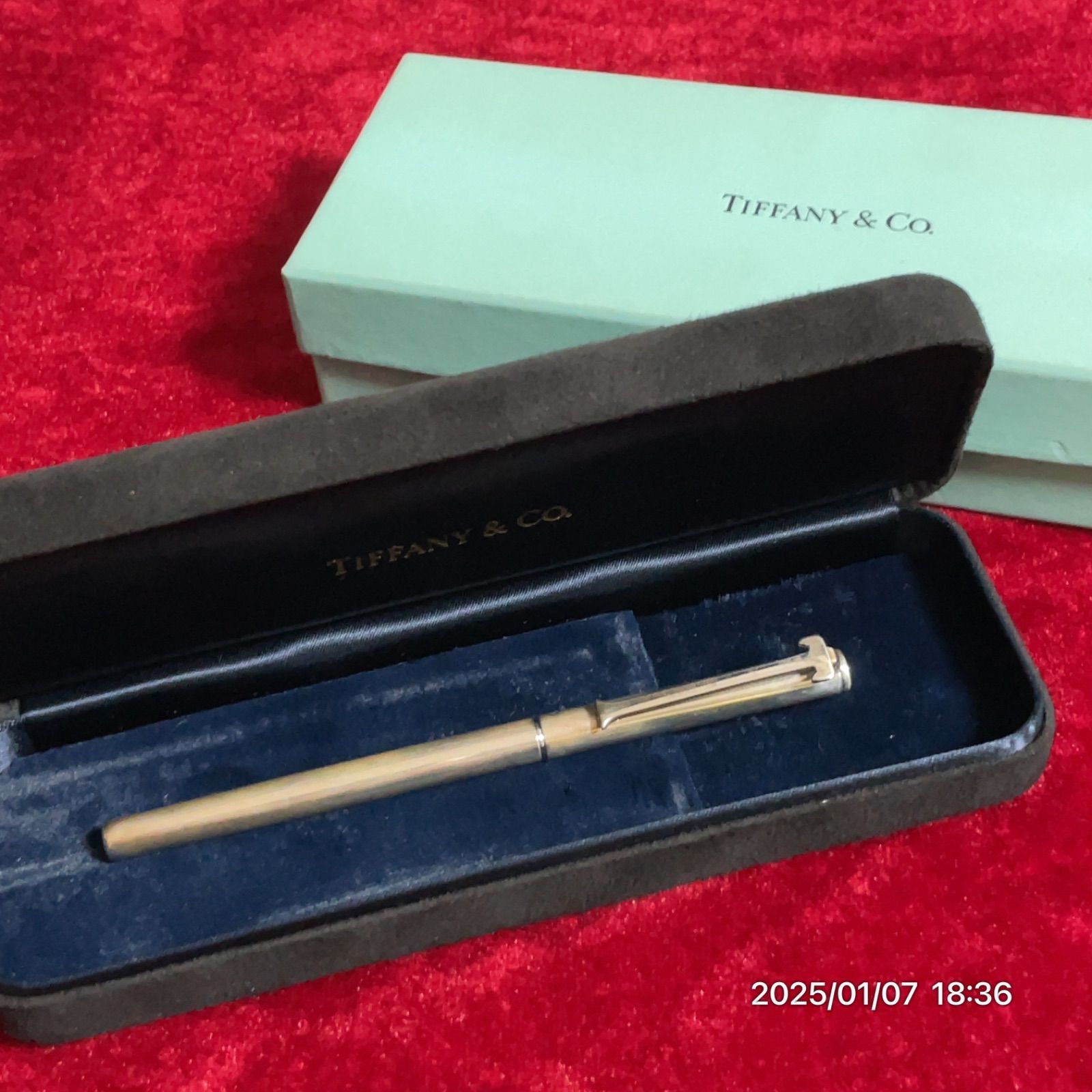 SILVER925 SV925 TIFFANY u0026 Co. ティファニー Tロゴクリップ ボールペン 筆記用具 文房具 箱付き