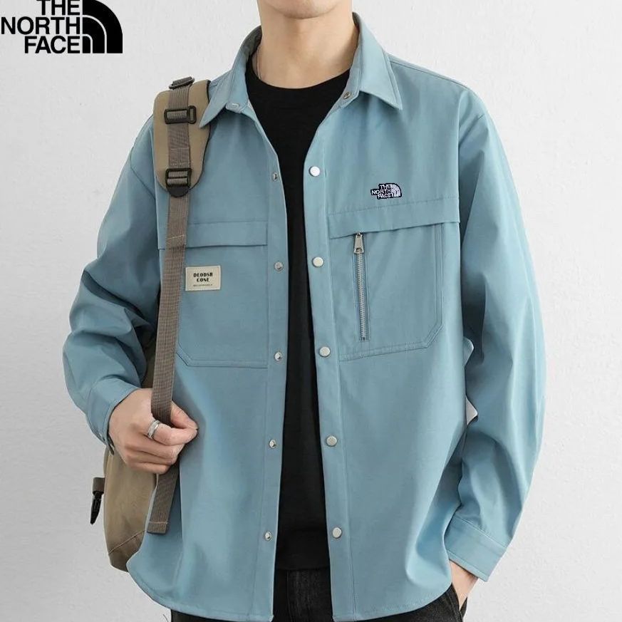 TheNorthFace 春の新しいフリップ シャツメンズカジュアルシャツスタイルの薄いジャケットジャケットシャツ