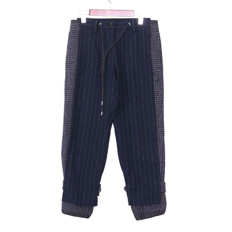 SACAI 18AW STRIPE TROUSERS サイズ1 ネイビー 18-04018 サカイ ストライプ グレンチェック パンツ Sacai Pants \u2013 Parlour X