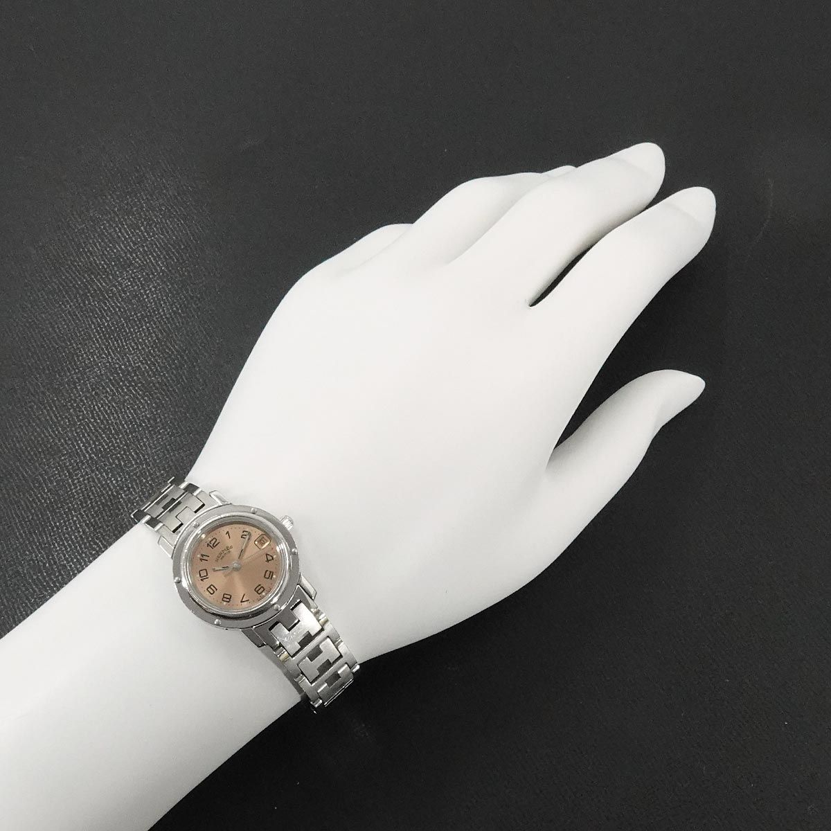 エルメス HERMES クリッパー CL4 210 レディース 腕時計 デイト
