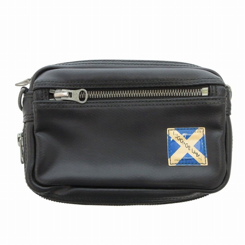 ラゲッジレーベル LUGGAGE LABEL ポーチ インバッグ ロゴ 黒 ブラック |FF GY38