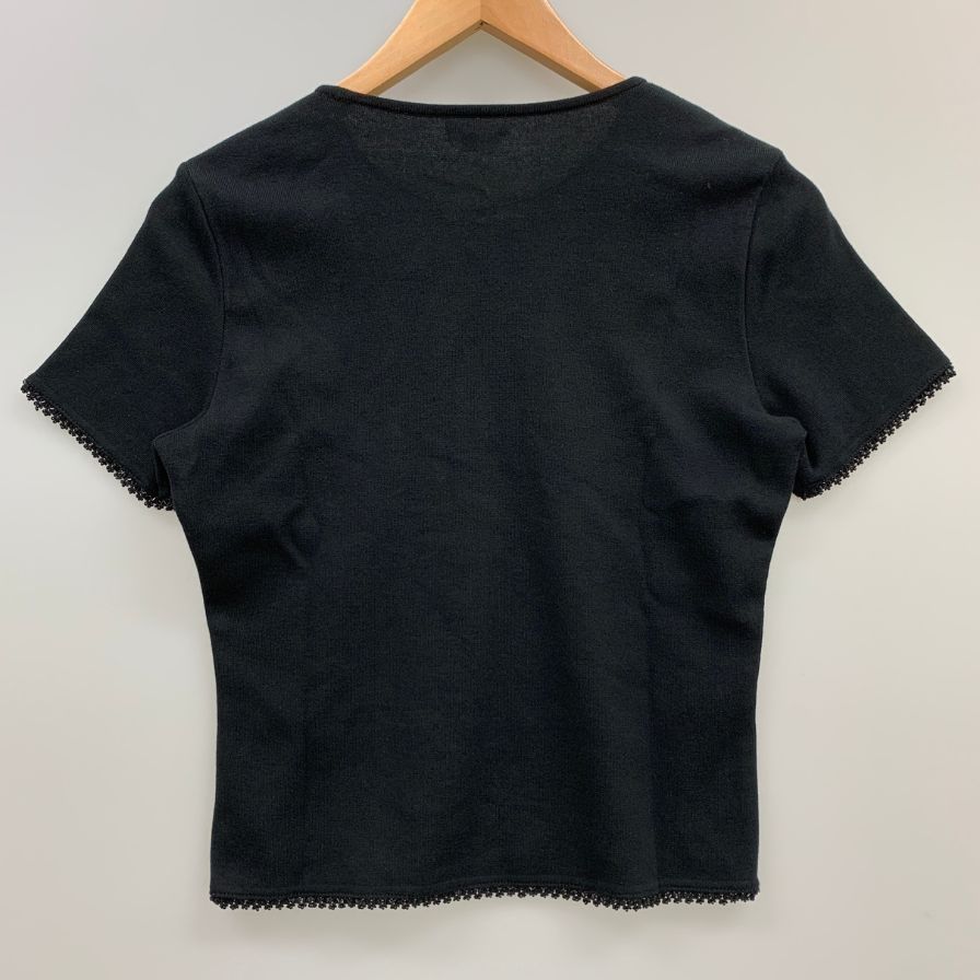 フォクシーNY カットソー　40 ブラック FOXEY - フォクシー 綿100%カットソー ブラック サイズ40 FOXEY