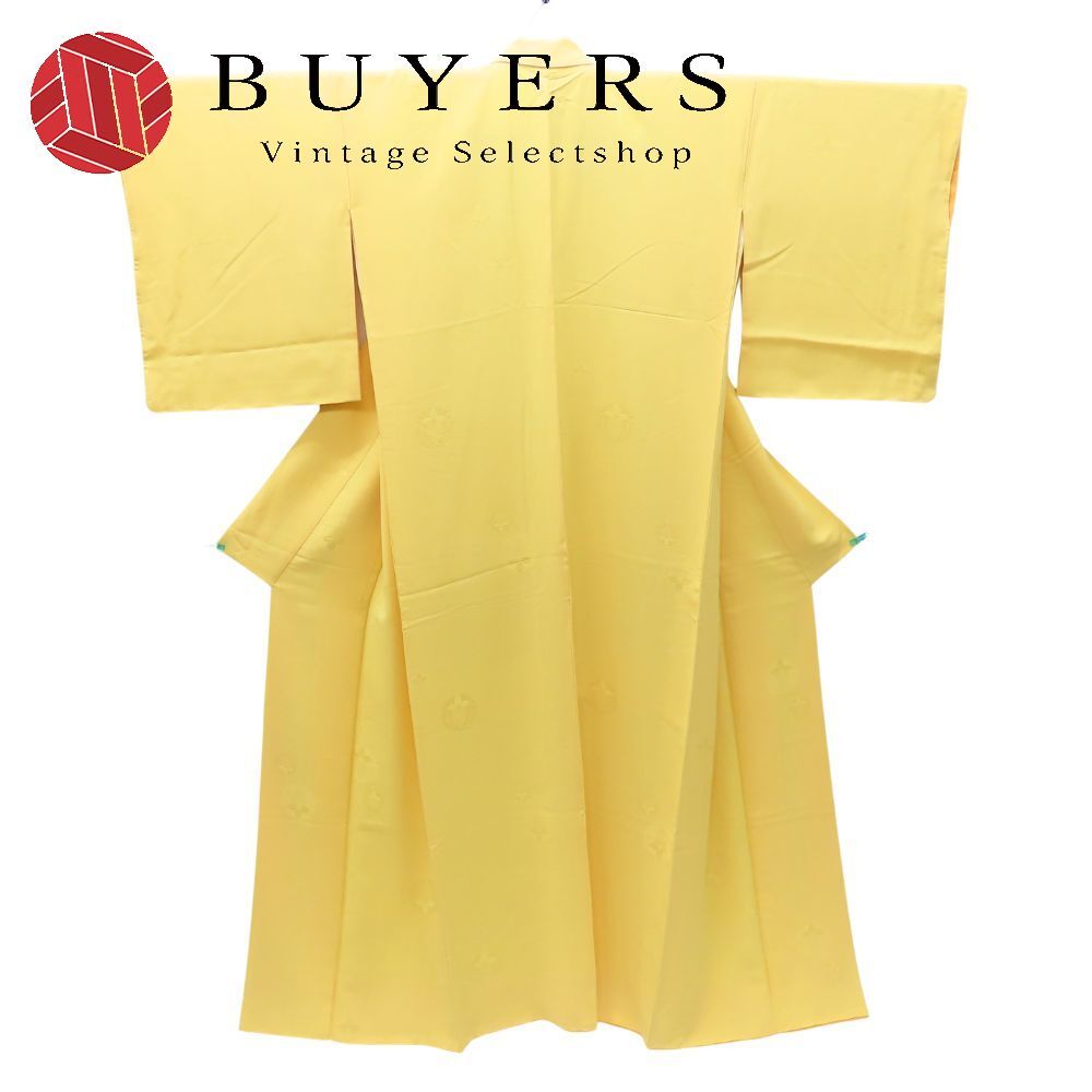 色無地 正絹 イエロー 和装 呉服 和服 きもの レディース 女性