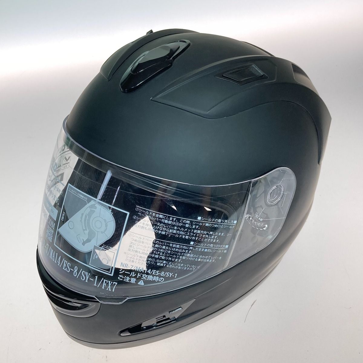 NEORIDRS NR-7 エアロデザイン フルフェイス ヘルメット Ｌサイズ マットブラック パーツ欠品有 詳細要読