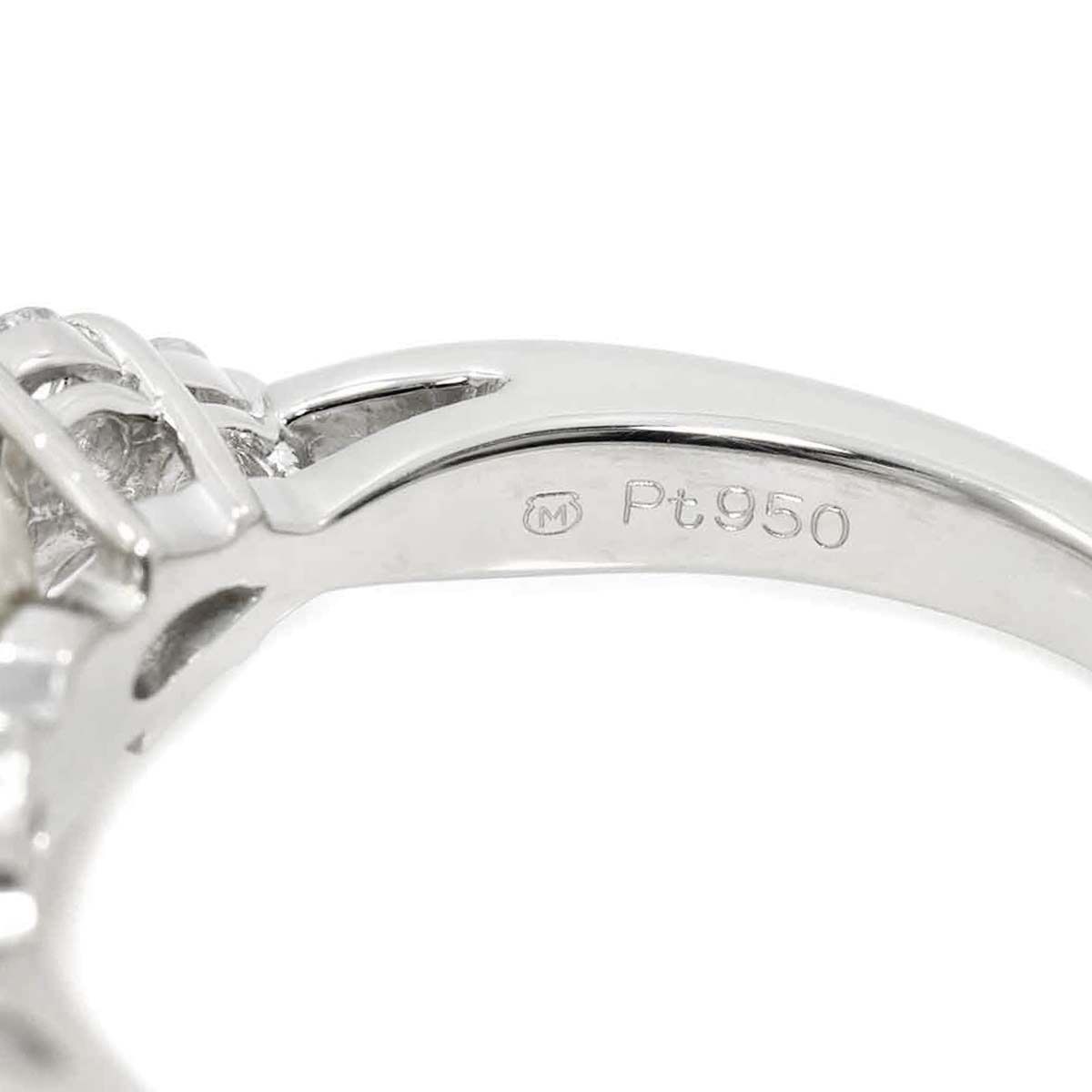 ミキモト MIKIMOTO 9号 リング アコヤ真珠 8.7mm ダイヤ Pt