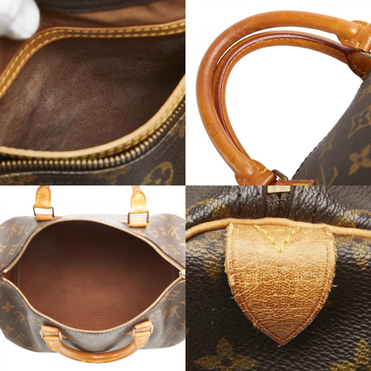 お洒落女子は必見！ ルイ ヴィトン モノグラム スピーディ30 M41526 ブラウン PVC レザー レディース LOUIS VUITTON 1-0203371