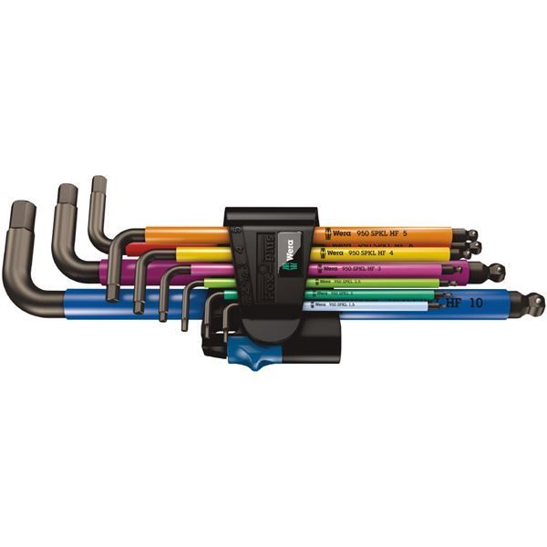 WERA ヴェラ ヘックス L型 レンチ ホールド機能付き L型 レンチ 1.5-10mm 9本組セット 022210 工具 ツール DIY 作業工具 道具