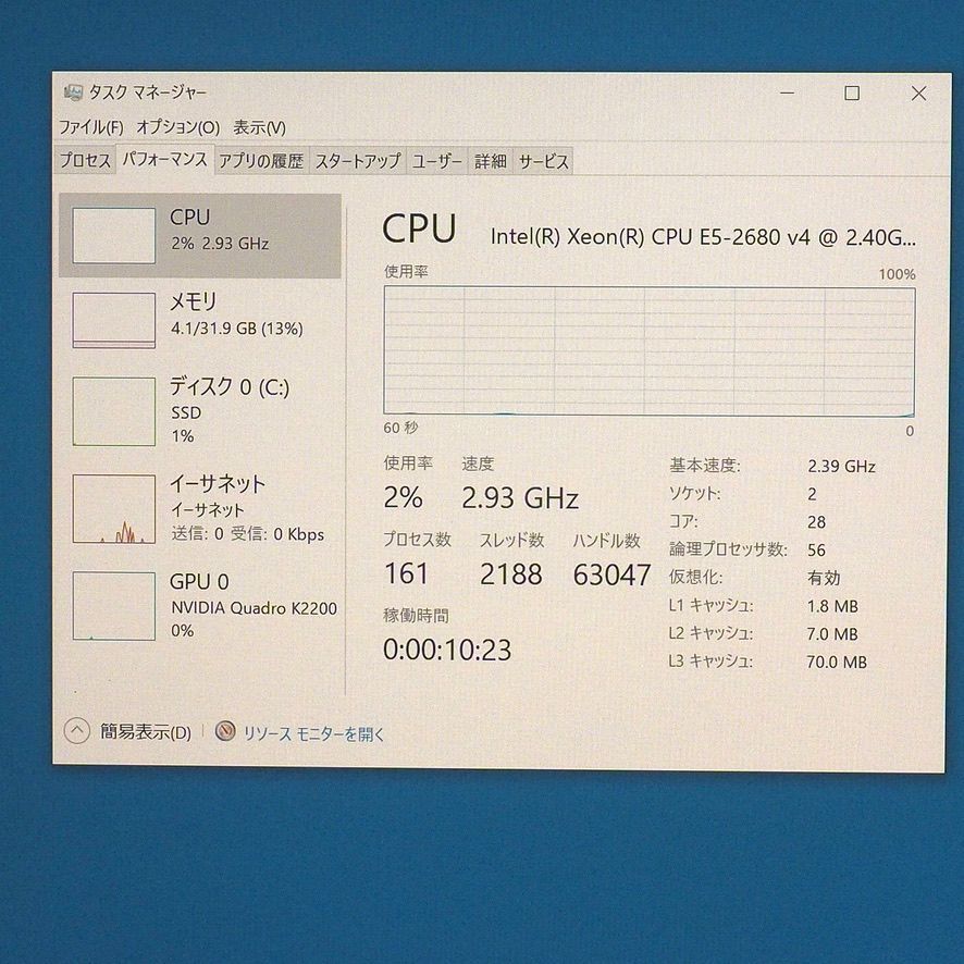28コア56スレXeon E5-2680