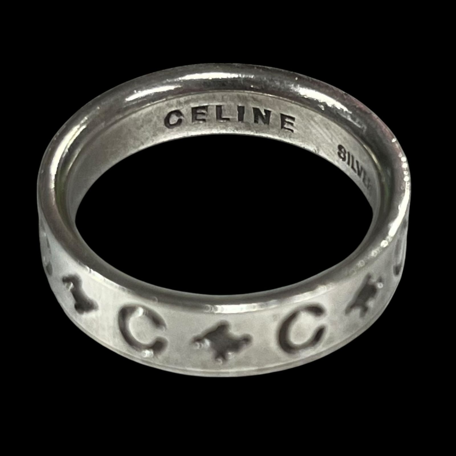 CELINE セリーヌ　リング　マカダム　シルバー　14号 CELINE セリーヌ リング マカダム シルバー 14号