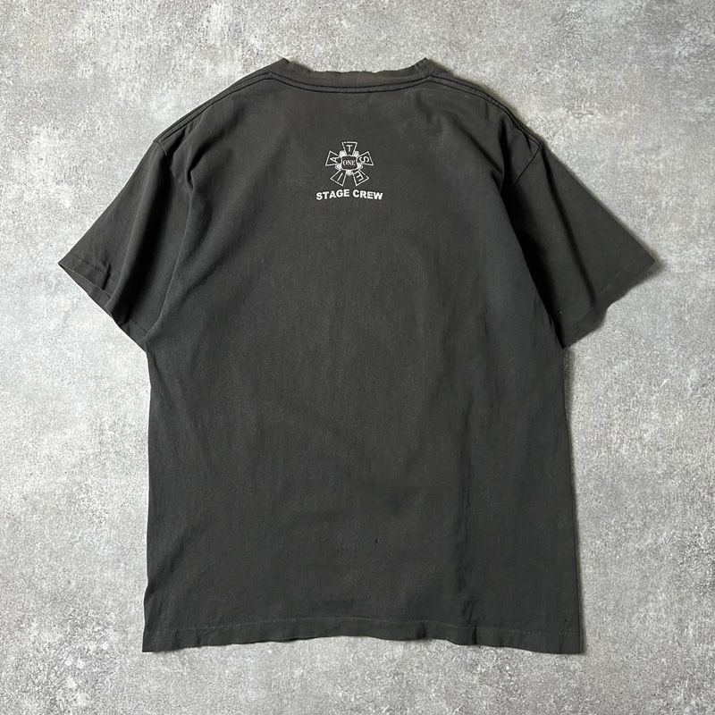 希少 90s USA製 The Rolling Stones スタッフ プリント 半袖 Tシャツ L