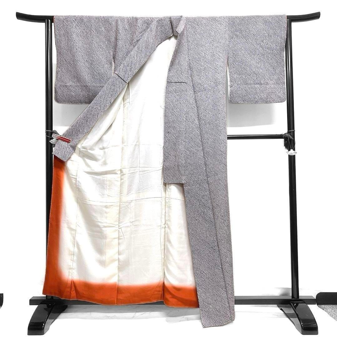 小紋 総絞り 絞り ブルーカラー くすみカラー 着物 083a u