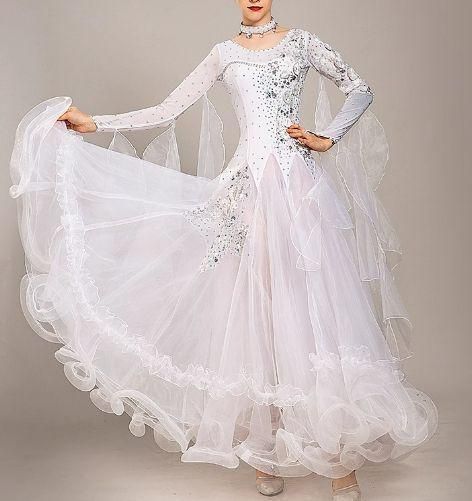 新色 社交ダンスドレス モダンダンス 華やか キラキラ オーダーメイド