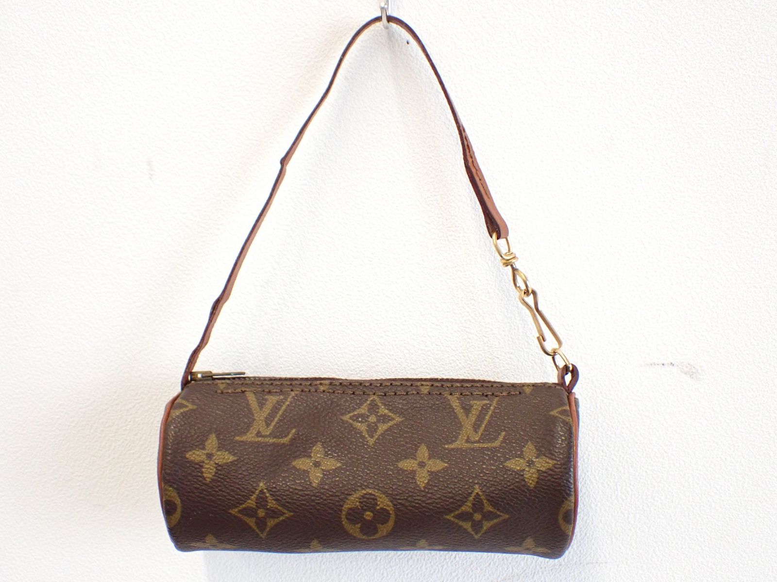ルイヴィトン パピヨン ミニポーチ モノグラム ECLAIRファスナー 希少 極美品 ヴィンテージ】LOUIS VUITTON ルイヴィトン