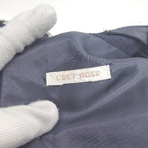 レストローズ　ミニ丈ワンピース ◇ L'EST ROSE レストローズ バックファスナー レース 刺繍