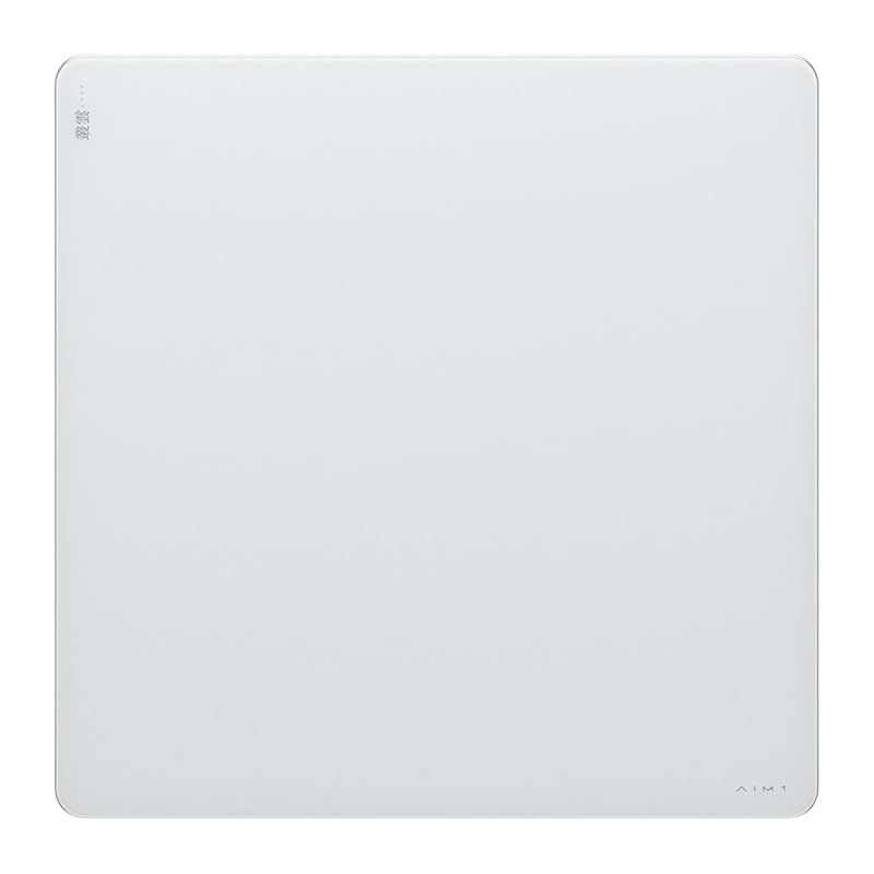 フィット感のある AIM1 叢雲 MURAKUMO ガラス製 ゲーミングマウスパッド コントロールタイプ ホワイト 500×500mm
