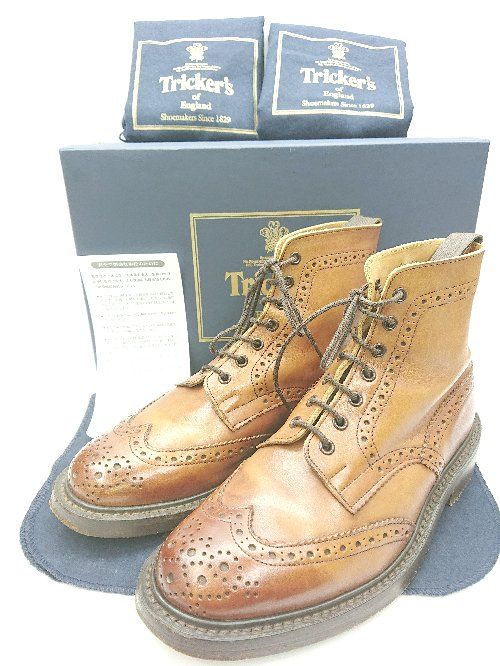 Θ Tricker s トリッカーズ M2508 カントリーブーツ サイズ8 1|2 キャメル メンズ E 1502180069239