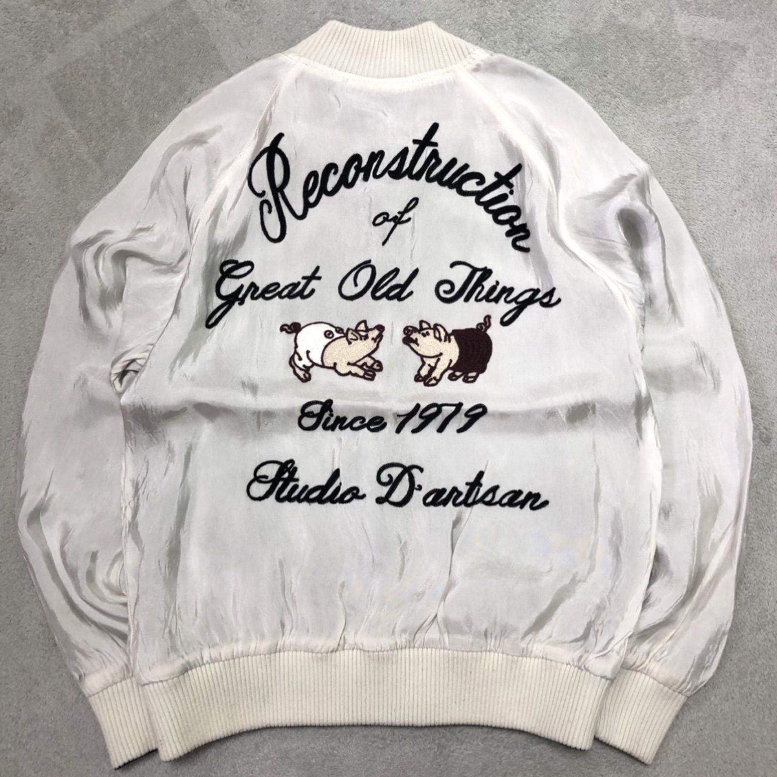 STUDIO D’ARTISAN 豚 刺繍 リバーシブル スカジャン 楽天市場】STUDIO D'ARTISAN（スタジオダルチザン）福豚 リバーシブル