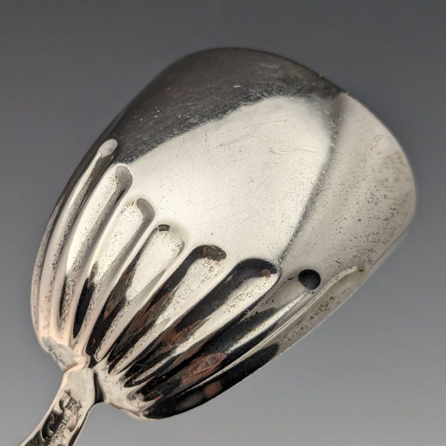 19世紀後半 米国アンティーク 純銀製ティーキャディースプーン Whiting Manufacturing目立った傷や汚れのない美品機能