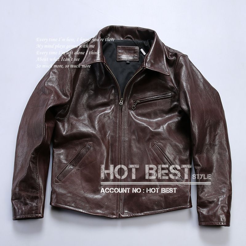 カウハイド 30 sスタイル シングルライダース メンズ 革ジャン レザージャケット オイルレザー植物鞣し 牛革