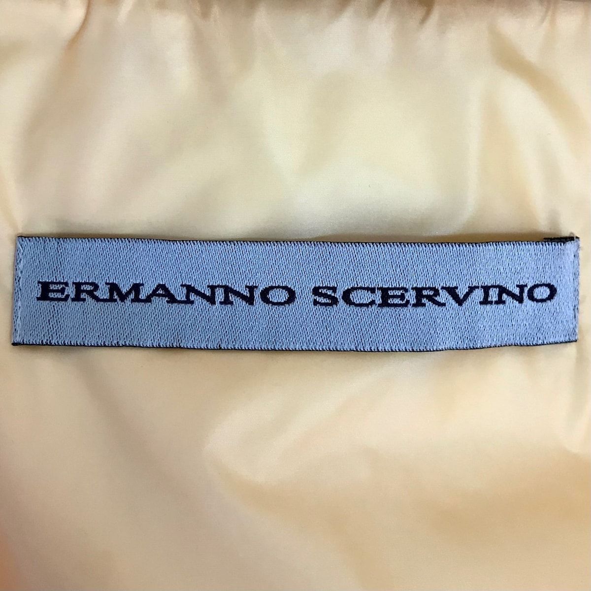 ERMANNO SCERVINO(エルマノシェルビーノ) ダウンジャケット サイズ40 M レディース - ライトブラウン 長袖/プリーツ/フリル/冬