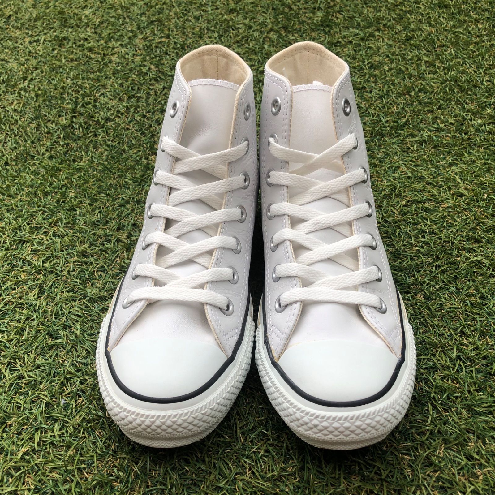 美品23.5 converse コンバース レザー オールスターHI HT682 美品23.5 converse コンバース レザー オールスターHI HT682