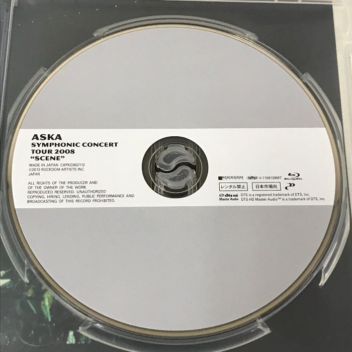 【即購入ok!!】ASKA『CONCERT TOUR 2008』2枚組DVD Amazon.co.jp: ASKA SYMPHONIC CONCERT TOUR 2008 “SCENE