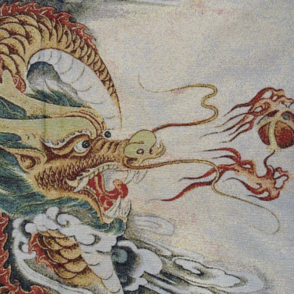 風水 龍 ドラゴン 刺繍 赤龍 青龍 タペストリー 竜 絵 玄関 絵