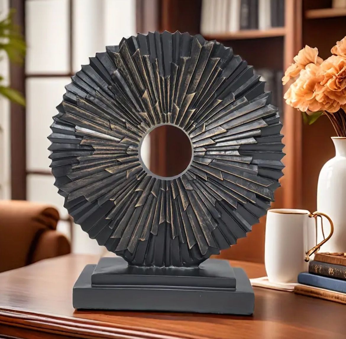 オブジェ 置物 ブルー 黒 アート インテリア 丸 おしゃれ 北欧 屋外