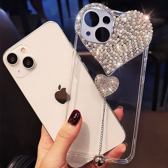 iPhoneケース ハート ダイヤモンド キラキラ おしゃれ