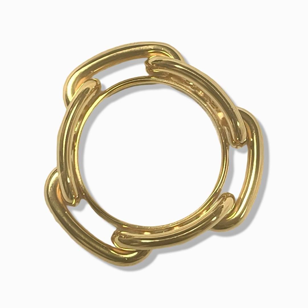 正規品 HERMES エルメス シェーヌダンクル スカーフリング ゴールド GP