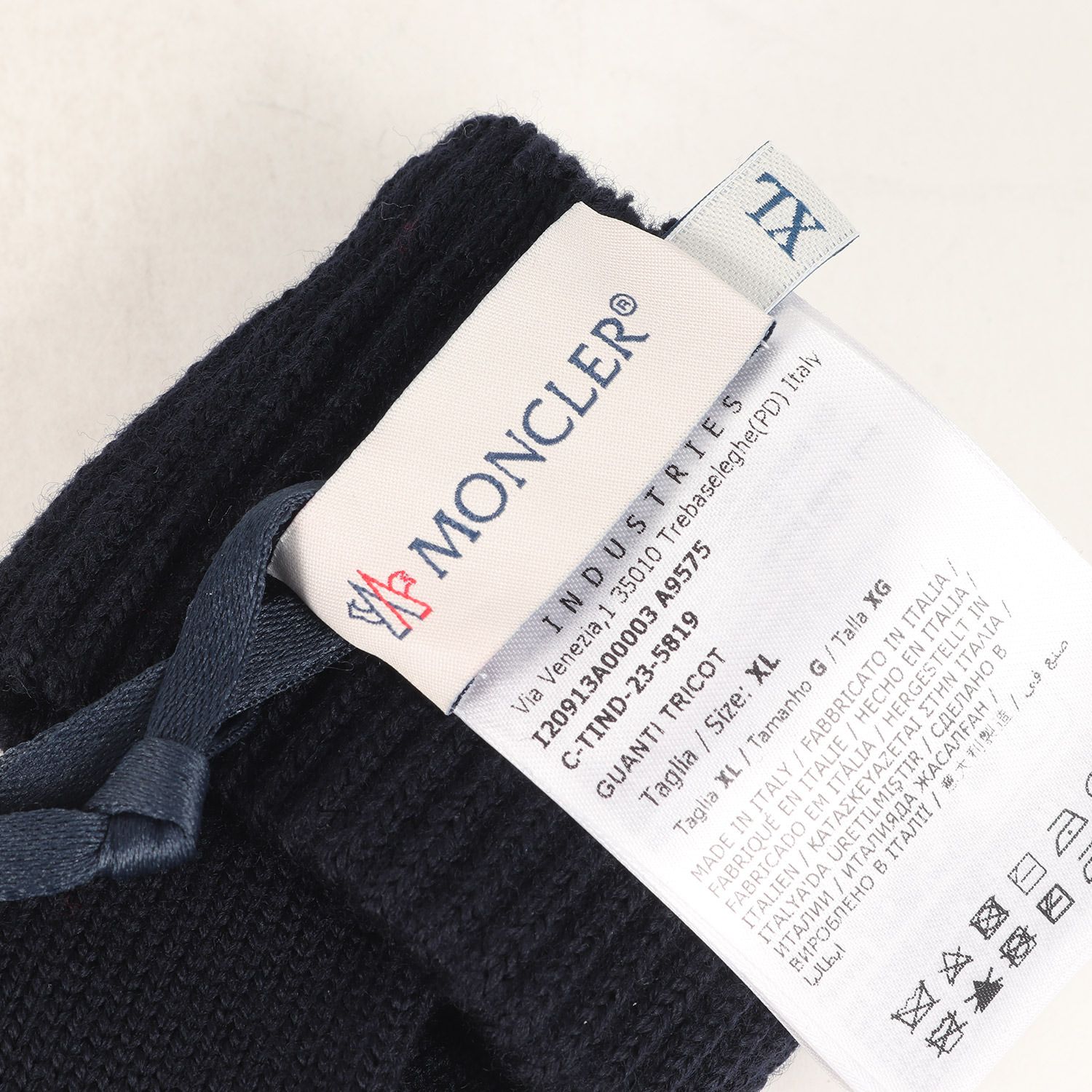 MONCLER Guanti サイズ:XL ワッペン ウール ニット グローブ MONCLER Guanti サイズ:XL ワッペン ウール ニット グローブ