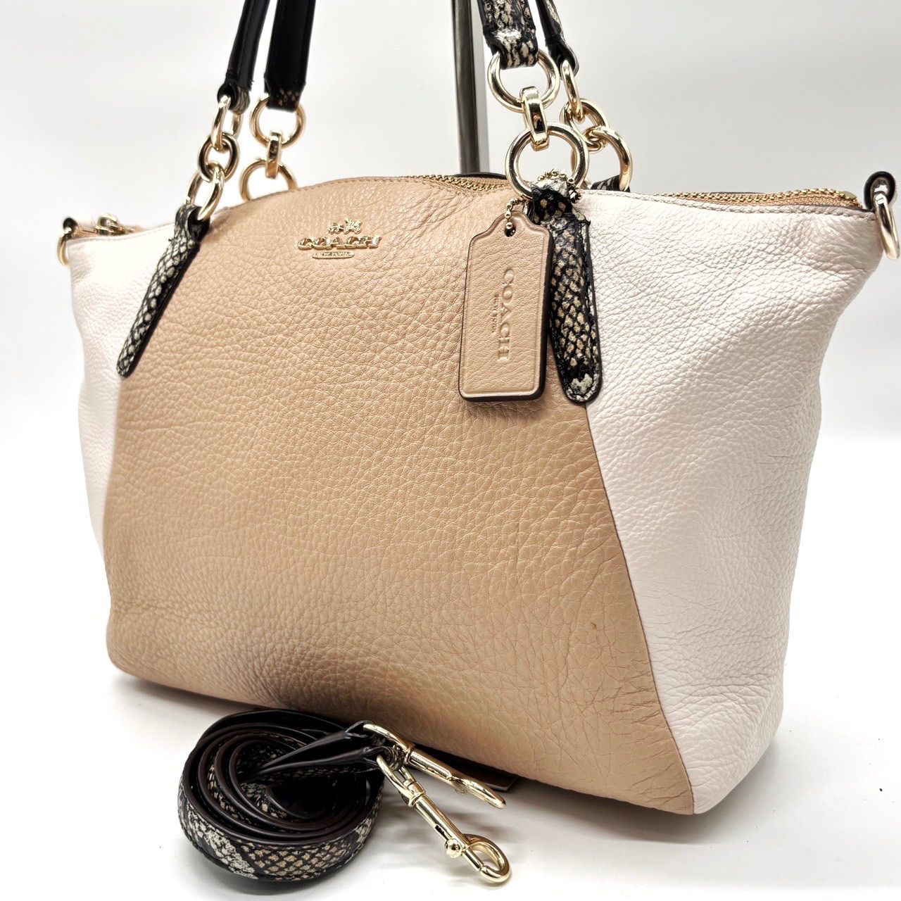 良品】 COACH コーチ 2way ショルダーバッグ トートバッグ サッチェル 