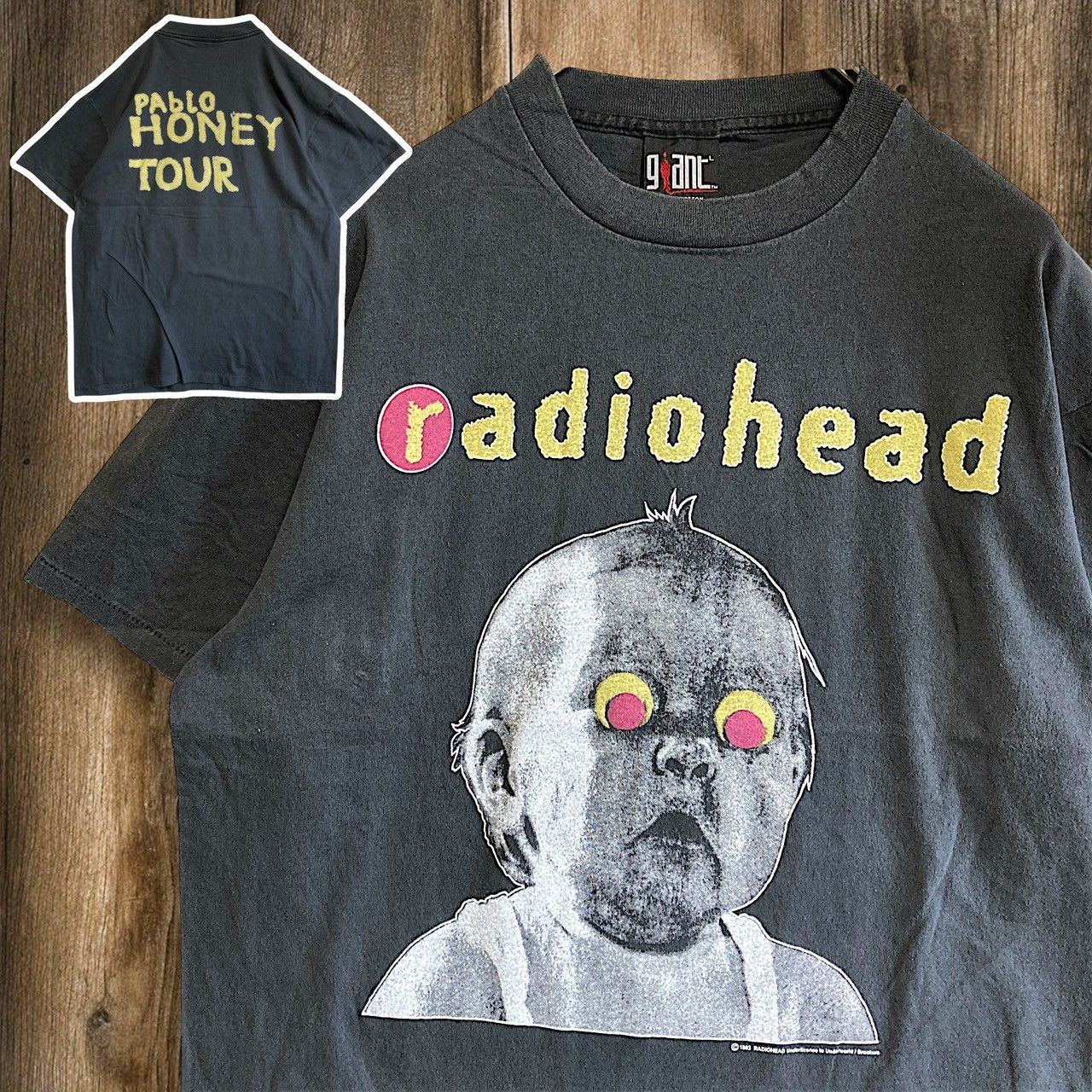 mm] BFMW バンド Tシャツ 古着 USA製 黒 レディオヘッド radio