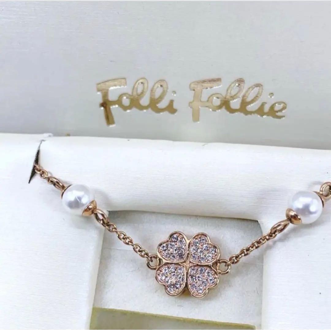 FolliFollie フォリフォリ ブレスレット 四葉 クローバー ゴールド 